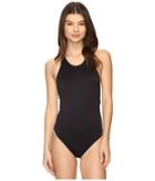 Vince Camuto - Tahiti Texture Cut Out High Neck One-piece