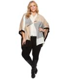 Calvin Klein Plus - Plus Size Color Block Poncho Sweater