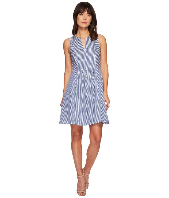 Cece - Sleeveless Pinstripe Pintuck Dress