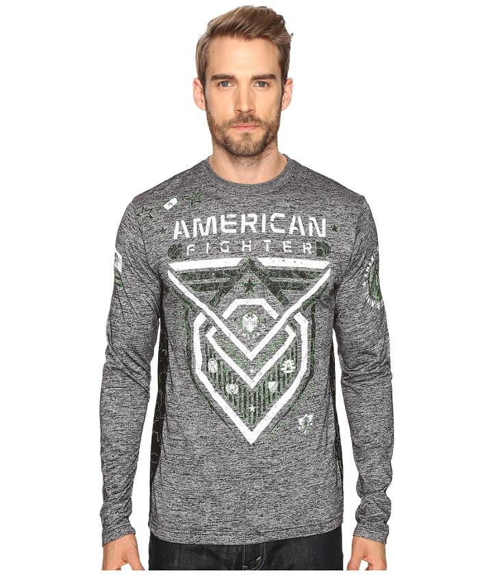 American Fighter - Kendrick Topographic Long Sleeve Panel Crew