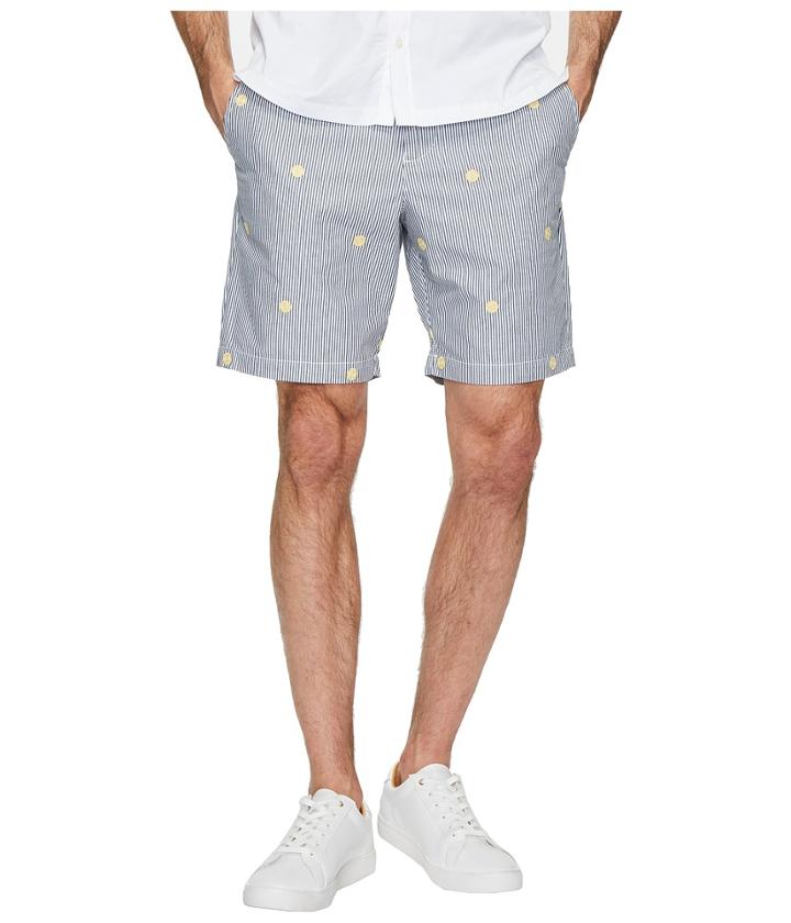 Original Penguin - Vertical Yarn-dye Stripe Shorts W/ Embroidery
