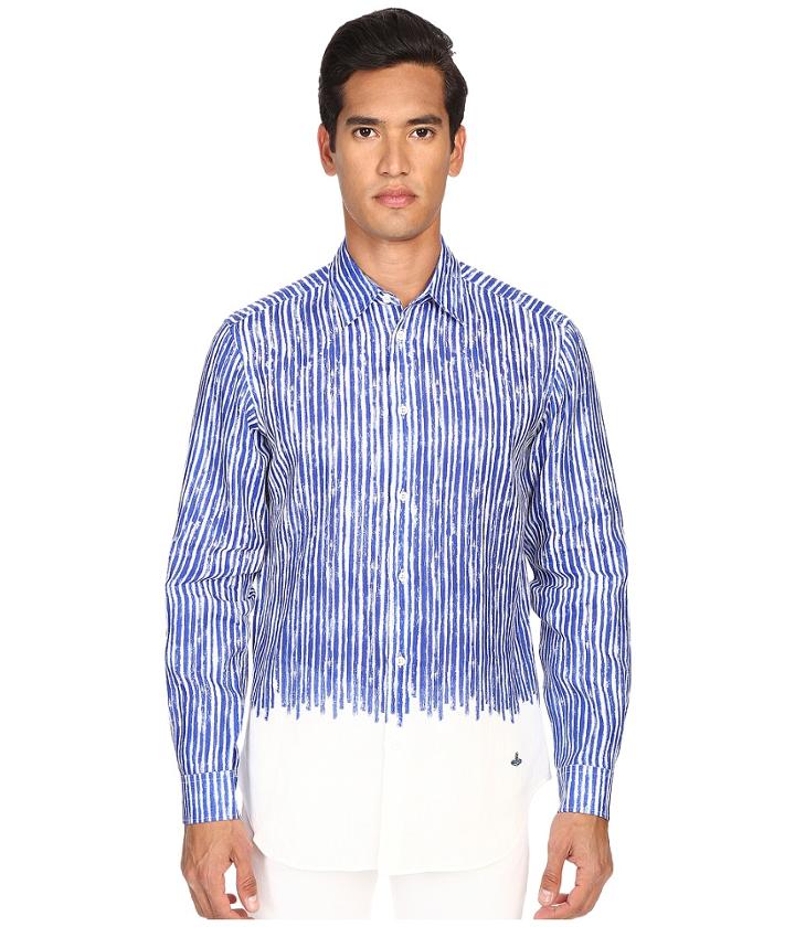 Vivienne Westwood - Classic Cut Away Masked Stripes Shirt