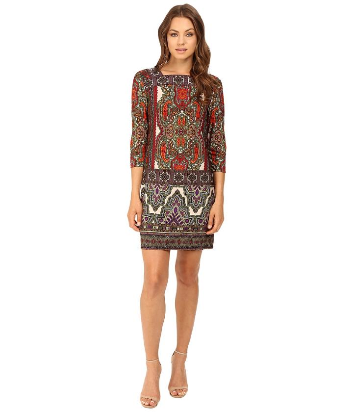Christin Michaels - Katy Paisley Printed Dress