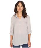 Dylan By True Grit - Dobby Tunic With Roll Sleeves