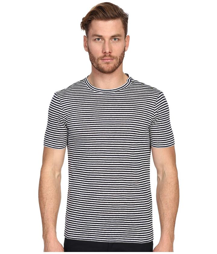 The Kooples - Striped Linen Jersey Tee Shirt