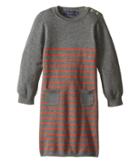 Toobydoo - Orange Stripe Sweater Knit Dress