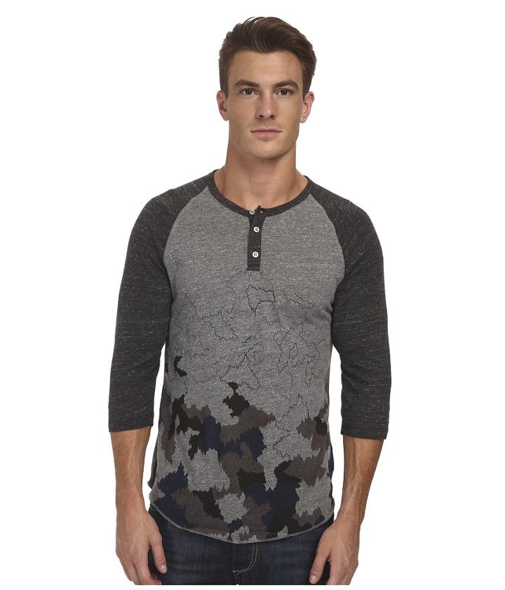 Alternative - Printed 3/4 Raglan Henley