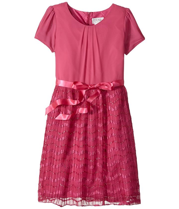 Us Angels - Cap Sleeve Dress With Sparkle Ribbon