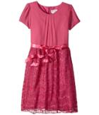 Us Angels - Cap Sleeve Dress With Sparkle Ribbon