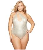 Sports Illustrated - Plus Size Viper Asymmetric Slashed One Shoulder One-piece