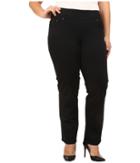 Jag Jeans Plus Size - Plus Size Peri Pull On Straight Jeans In Black