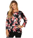 Nally &amp; Millie - Rose Print Velvet Tunic