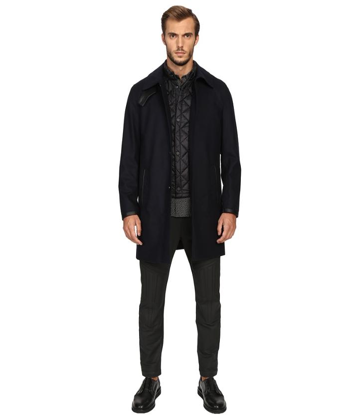 The Kooples - Flannel Trenchcoat W/ Removable Waistcoat