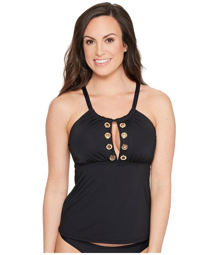 La Blanca - Eyes On You Hi-neck Tankini Top D-dd-e Cup