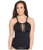 La Blanca - Eyes On You Hi-neck Tankini Top D-dd-e Cup