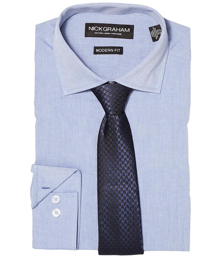 Nick Graham - Chambray Shirt With Tie