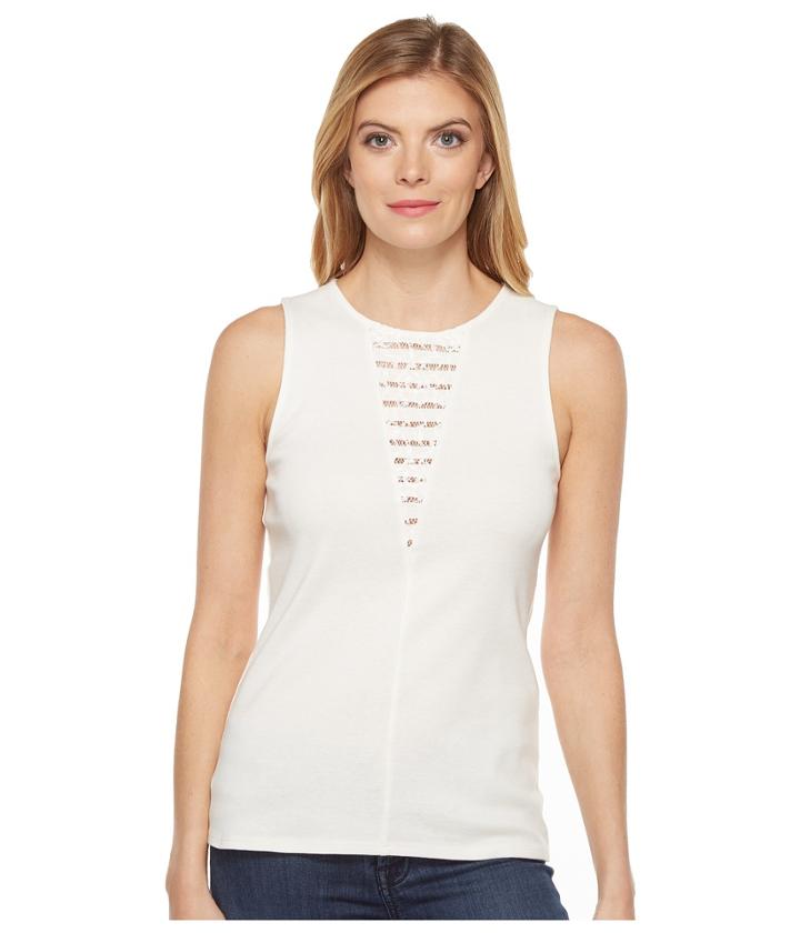 Three Dots - Lace Sleeveless Top