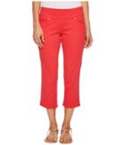 Jag Jeans Petite - Petite Peri Straight Pull-on Twill Crop In Hibiscus