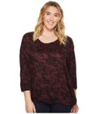 Michael Michael Kors - Plus Size Lace Scoop Neck Peasant Top