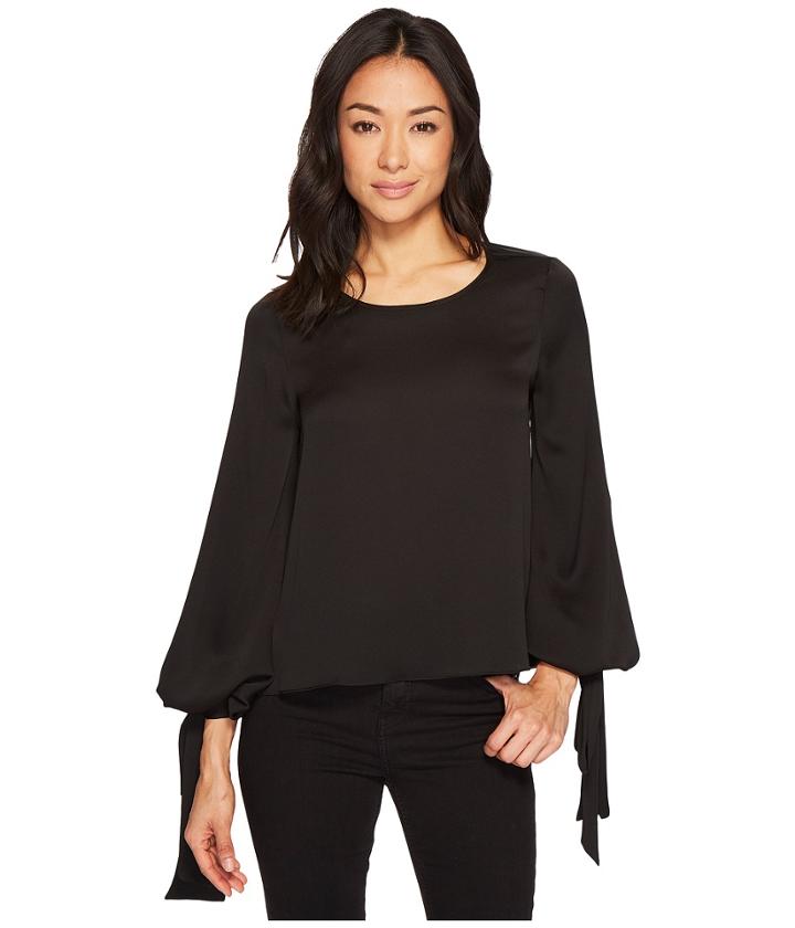 Vince Camuto Specialty Size - Petite Tie Cuff Bubble Sleeve Blouse