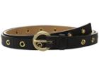 Michael Michael Kors - 20mm Pebble Leather Belt With All Over Grommets