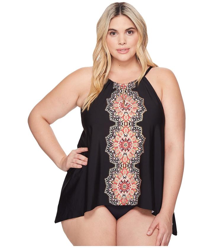 Miraclesuit - Plus Size Mandala Peephole Top