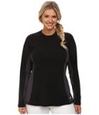 Speedo Plus Size Long Sleeve Rashguard