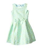 Us Angels - Brocade Sleeveless Dress W/ Bow Trim Back Cut Out