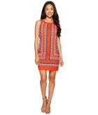 Vince Camuto Specialty Size - Petite Sleeveless Havana Geo Shift Dress