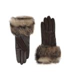 Ugg - Three Point Long Toscana Trim Leather Smart Gloves