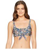 Kenneth Cole - Twinning Floral Over The Shoulder Crop Top