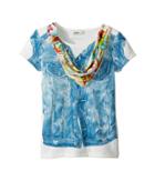 Junior Gaultier - Top With Denim Vest Print And Floral Bandana