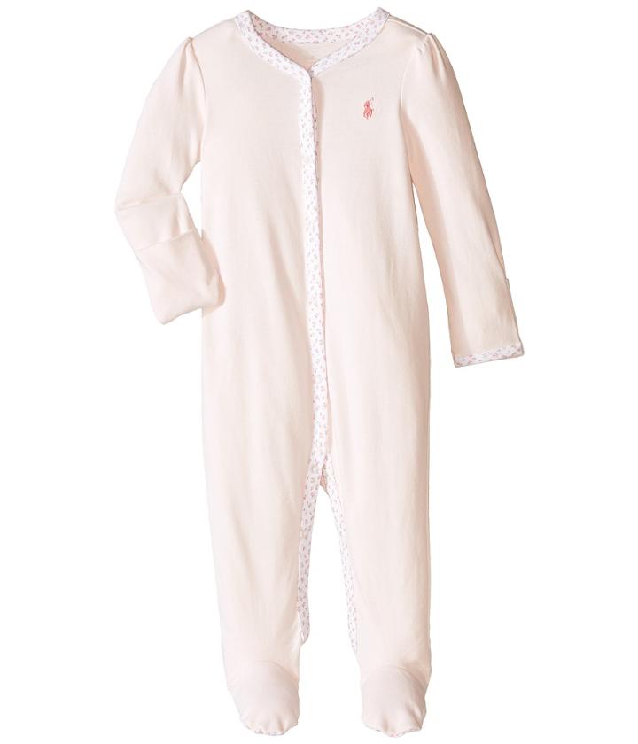 Ralph Lauren Baby - Bsr Interlock Solid One-piece Coveralls