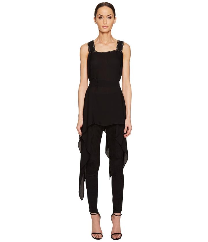 Thomas Wylde - Ranunculus Silk Georgette Cold Shoulder Top