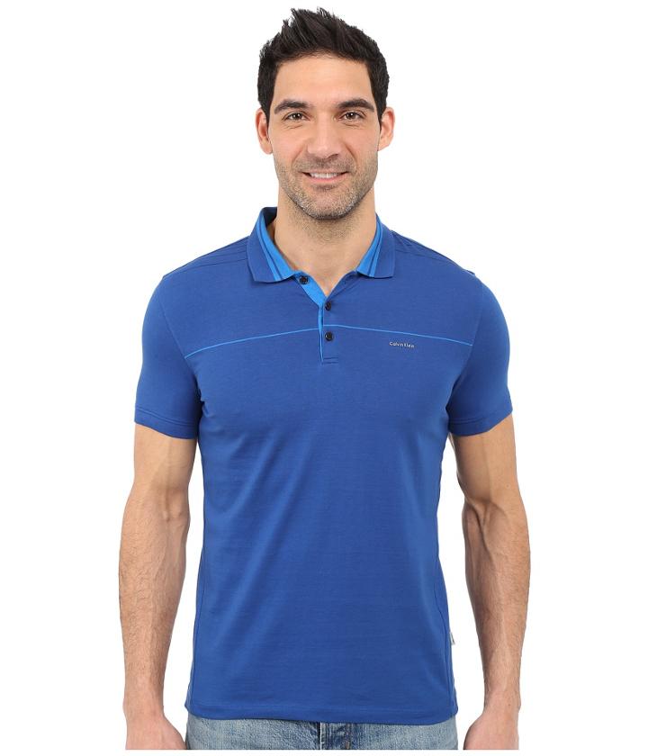 Calvin Klein - Slim Fit Engineered Stripe Polo Shirt