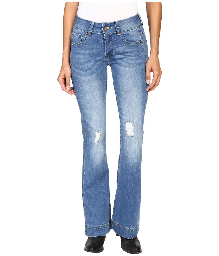 Petrol - Classic Flare Jeans In Dark Blue