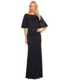 Adrianna Papell - Stretch Lace Caplet Gown