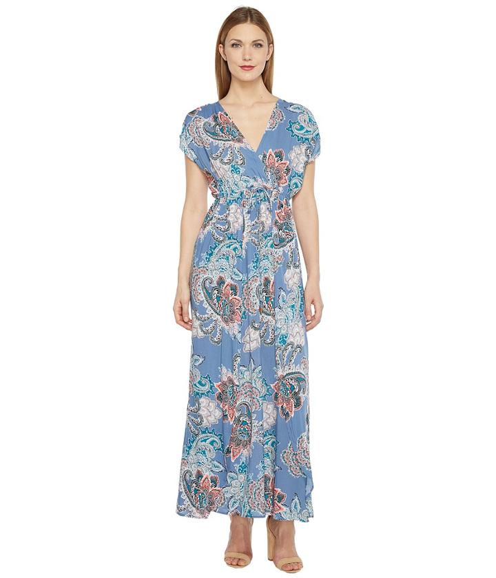 Brigitte Bailey - Jamya Cap Sleeve Printed Maxi Dress