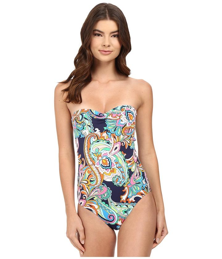 Tommy Bahama - Mare Paisley Bandeau One-piece Swimsuit