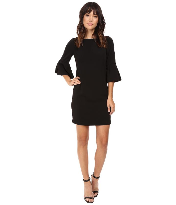 Badgley Mischka - Chemise Pleated Dress With Sleeve