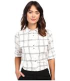 Ivanka Trump - Box Plaid Double Button Blouse