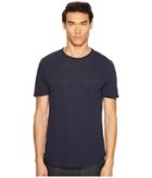 Vince - Raw Hem Short Sleeve Linen Blend Crew Neck T-shirt