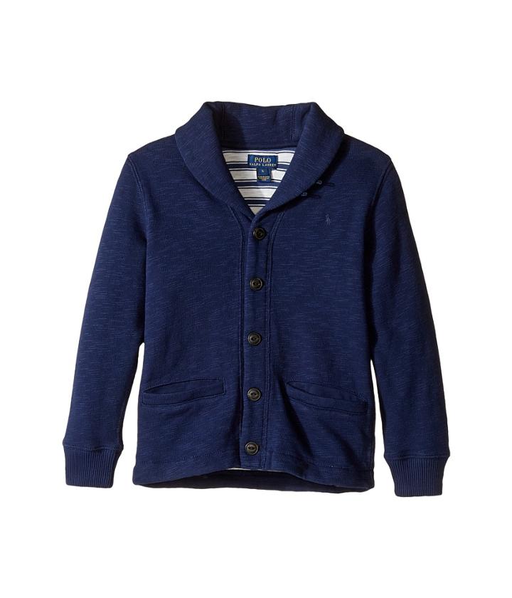Polo Ralph Lauren Kids - Long Sleeve Slub Fleece Shawl Collar Top
