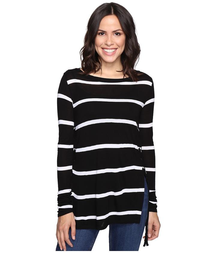 Brigitte Bailey - Adelle Long Sleeve Top With Lace-up Sides