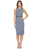 Maggy London - Denim Flower Power Novelty Sheath Dress