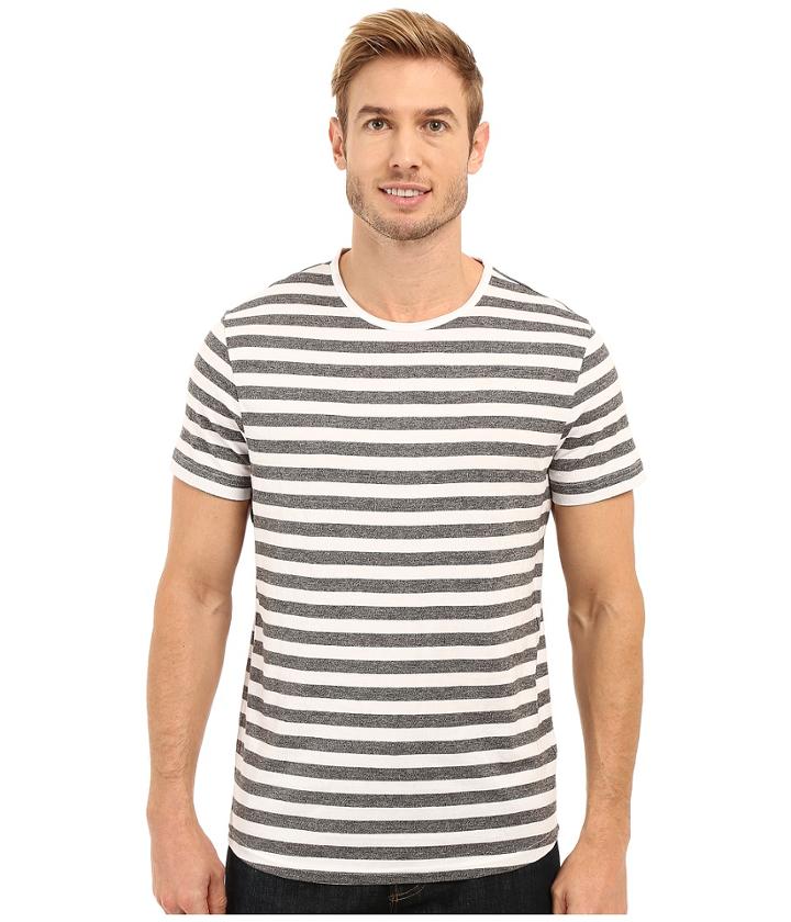 Kenneth Cole Sportswear - Short Sleeve Marled Stripe Crew