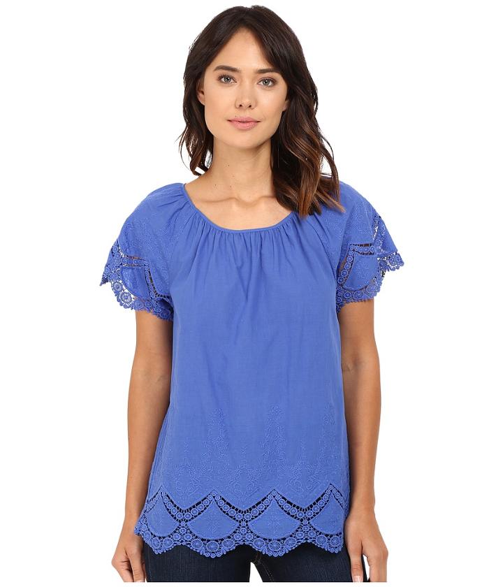 Kensie - Crochet Embroidered Cotton Top Ks7k4203