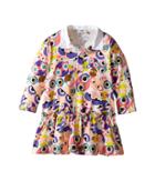 Fendi Kids - Long Sleeve Collar Dress W/ All Over Monster Print