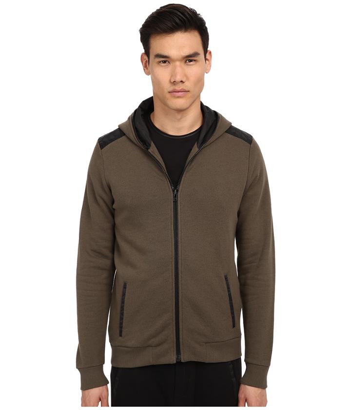 The Kooples - Mix Cotton Fleece Nylon Sweater