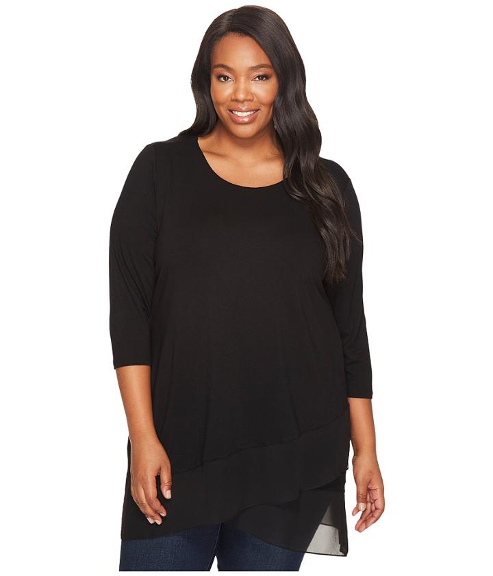 Vince Camuto Specialty Size - Plus Size 3/4 Sleeve Asymmetrical Top